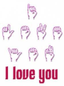 I love you gestuelle